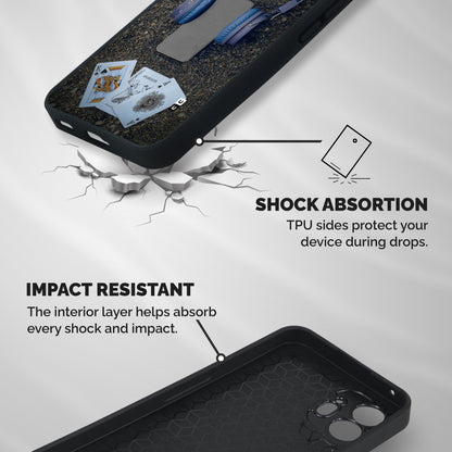 Music Power Cards Shockproof Hybrid Protection (Metal + TPU) Back Case Cover