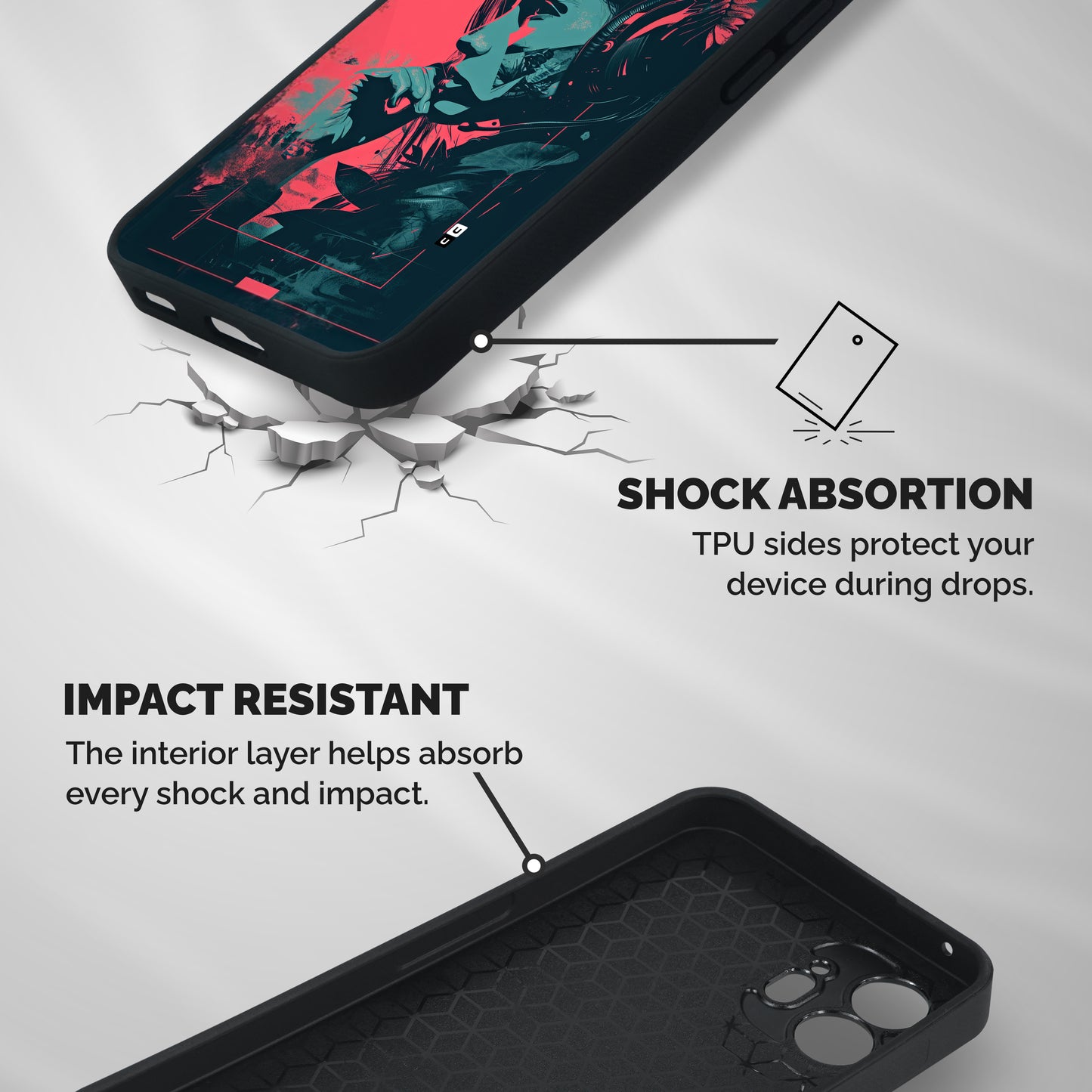 Musical Illustration Shockproof Hybrid Protection (Metal + TPU) Back Case Cover