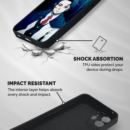 Muzan Kibutsuji Shockproof Hybrid Protection (Metal + TPU) Back Case Cover