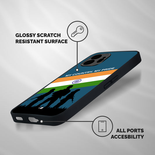 My Country My Pride Shockproof Hybrid Protection (Metal + TPU) Back Case Cover