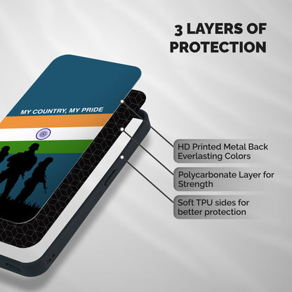 My Country My Pride Shockproof Hybrid Protection (Metal + TPU) Back Case Cover