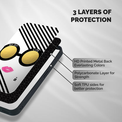 My DIY Life Shockproof Hybrid Protection (Metal + TPU) Back Case Cover