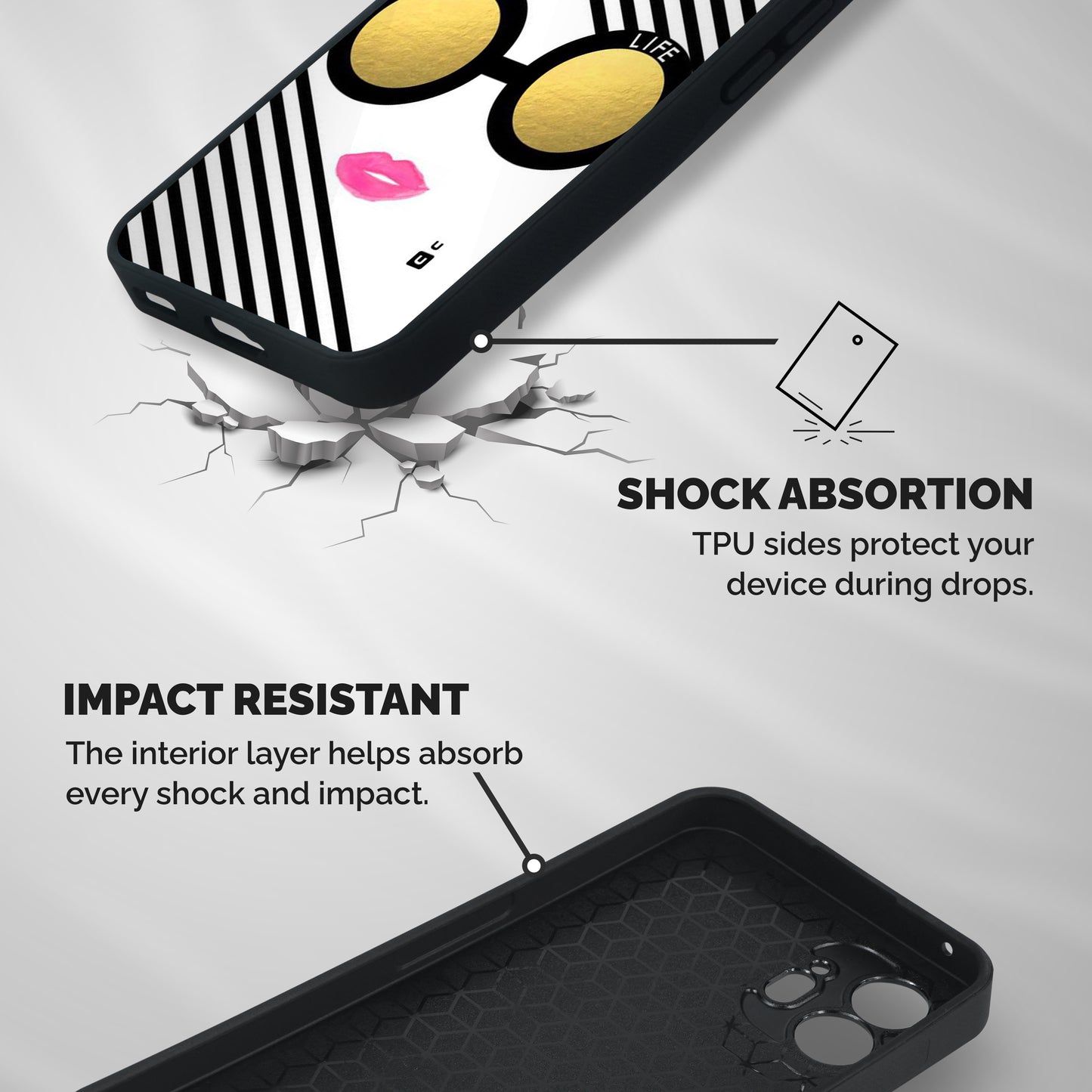 My DIY Life Shockproof Hybrid Protection (Metal + TPU) Back Case Cover
