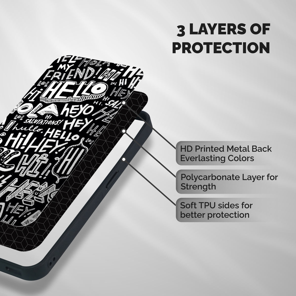 My Friend Shockproof Hybrid Protection (Metal + TPU) Back Case Cover