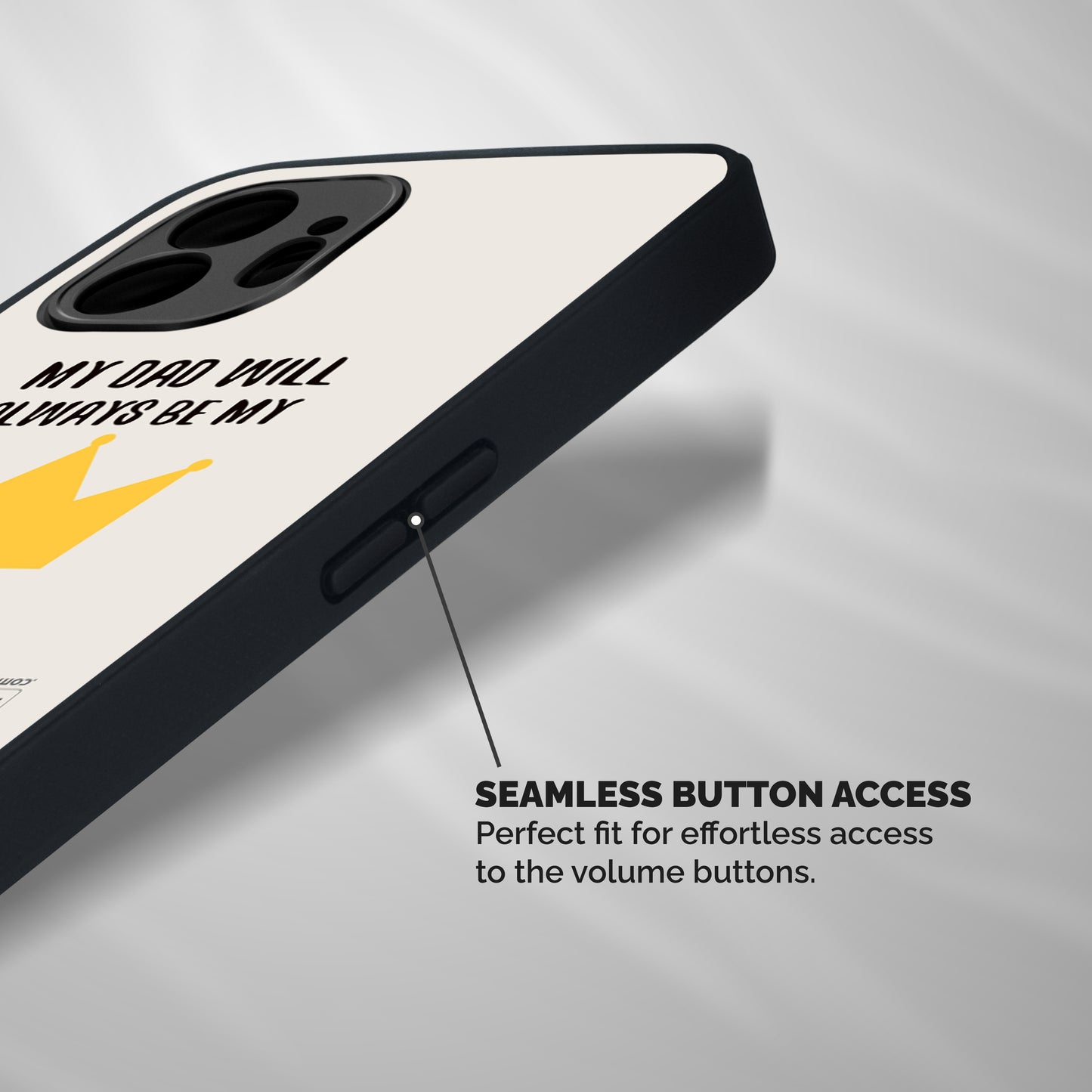 My King Dad Shockproof Hybrid Protection (Metal + TPU) Back Case Cover