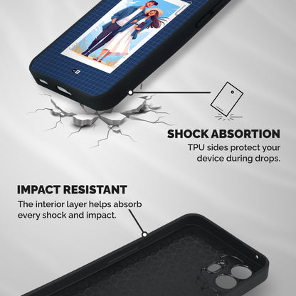 My Love Shockproof Hybrid Protection (Metal + TPU) Back Case Cover