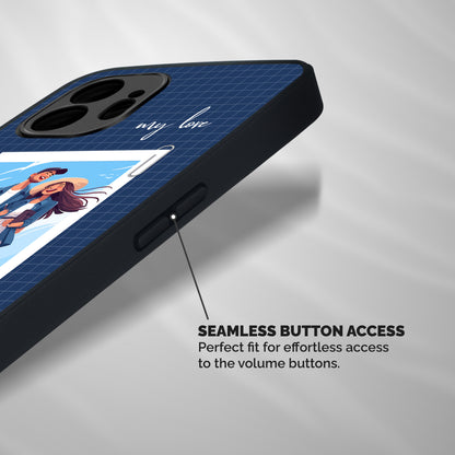 My Love Shockproof Hybrid Protection (Metal + TPU) Back Case Cover