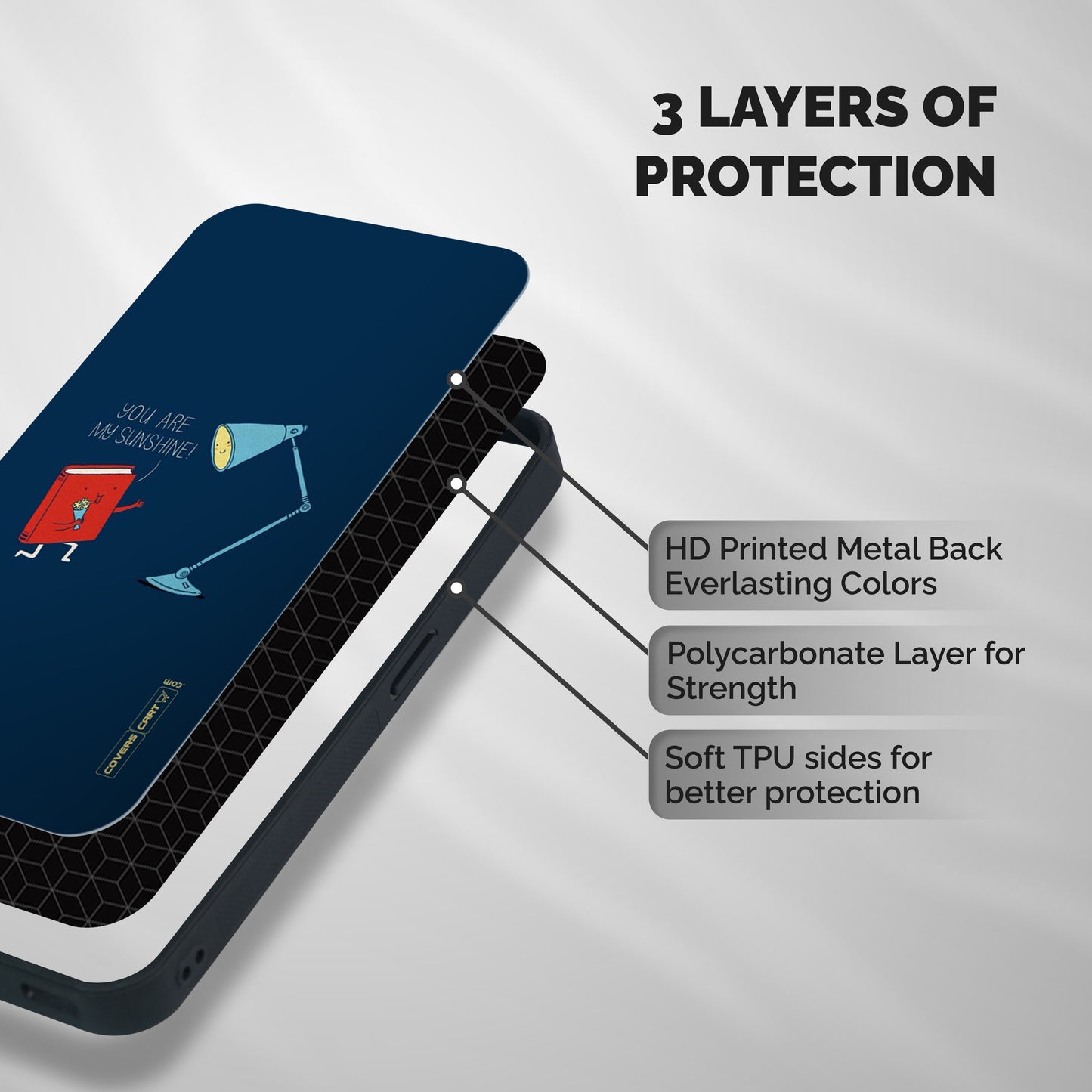 My Sunshine Shockproof Hybrid Protection (Metal + TPU) Back Case Cover