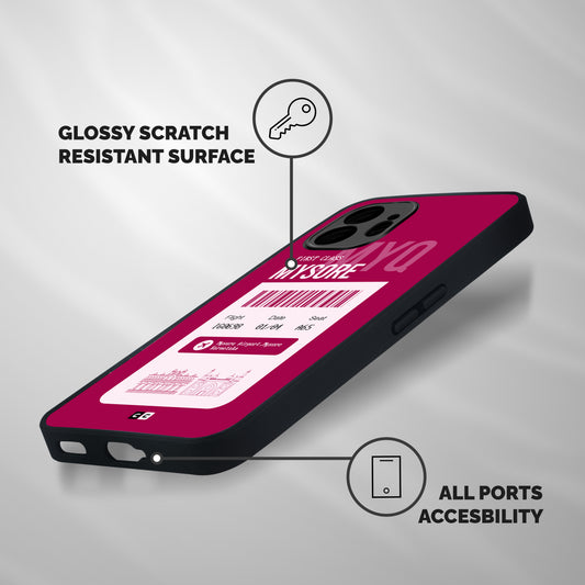Mysore Boarding Pass Shockproof Hybrid Protection (Metal + TPU) Back Case Cover