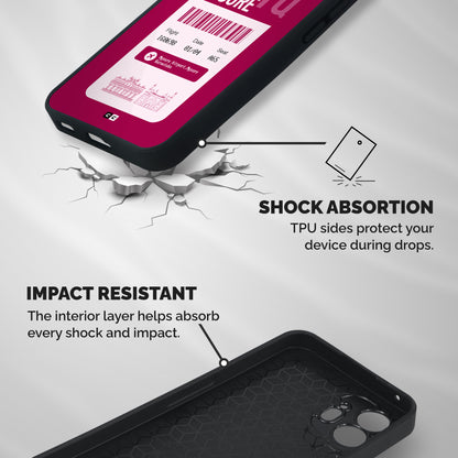 Mysore Boarding Pass Shockproof Hybrid Protection (Metal + TPU) Back Case Cover