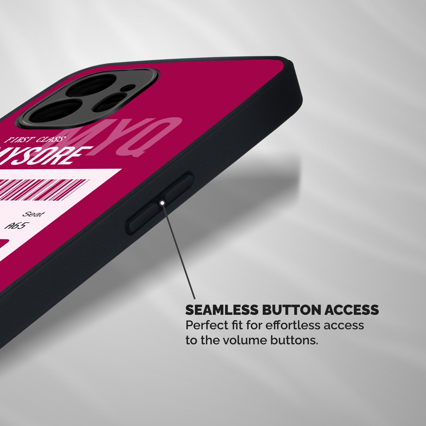 Mysore Boarding Pass Shockproof Hybrid Protection (Metal + TPU) Back Case Cover