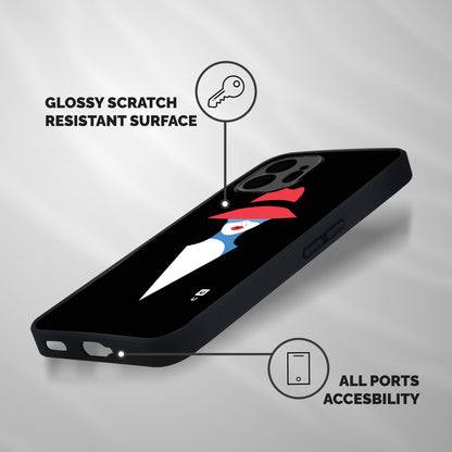 Mysterious Woman Illustration Shockproof Hybrid Protection (Metal + TPU) Back Case Cover