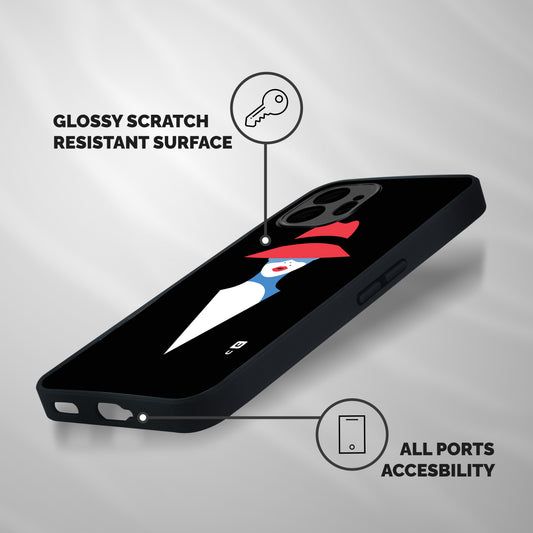 Mysterious Woman Illustration Shockproof Hybrid Protection (Metal + TPU) Back Case Cover