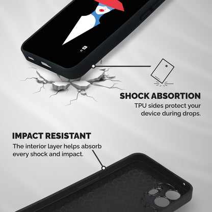 Mysterious Woman Illustration Shockproof Hybrid Protection (Metal + TPU) Back Case Cover