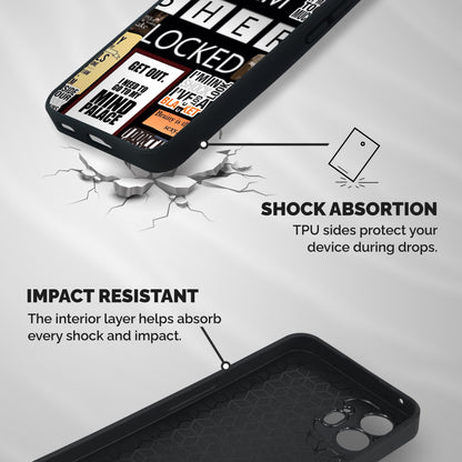 Mystery Pattern Shockproof Hybrid Protection (Metal + TPU) Back Case Cover