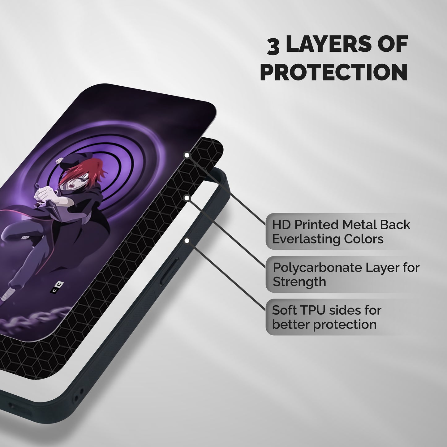 Nagato Using Rennegan Shockproof Hybrid Protection (Metal + TPU) Back Case Cover