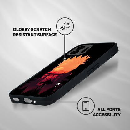 Naruto Anime Sunset Art Shockproof Hybrid Protection (Metal + TPU) Back Case Cover