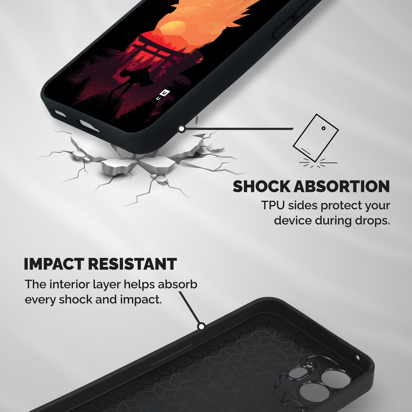Naruto Anime Sunset Art Shockproof Hybrid Protection (Metal + TPU) Back Case Cover