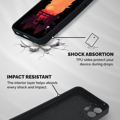 Naruto Anime Sunset Art Shockproof Hybrid Protection (Metal + TPU) Back Case Cover