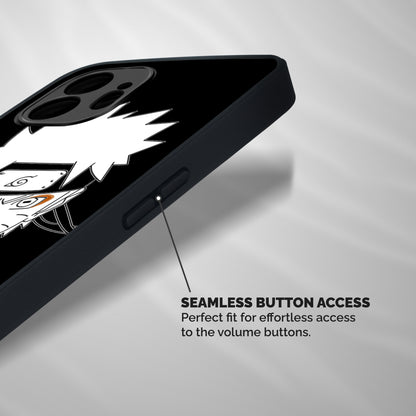 Naruto Black and White Art Shockproof Hybrid Protection (Metal + TPU) Back Case Cover