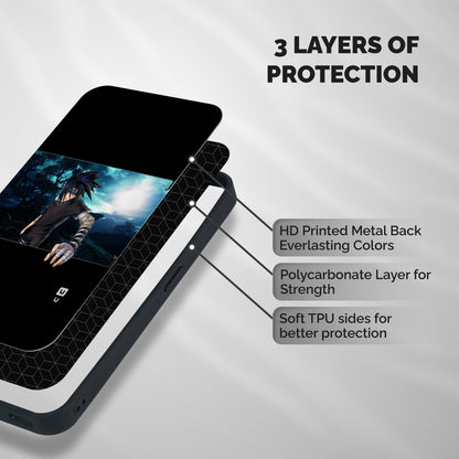 Naruto Cool Anime Night Shockproof Hybrid Protection (Metal + TPU) Back Case Cover