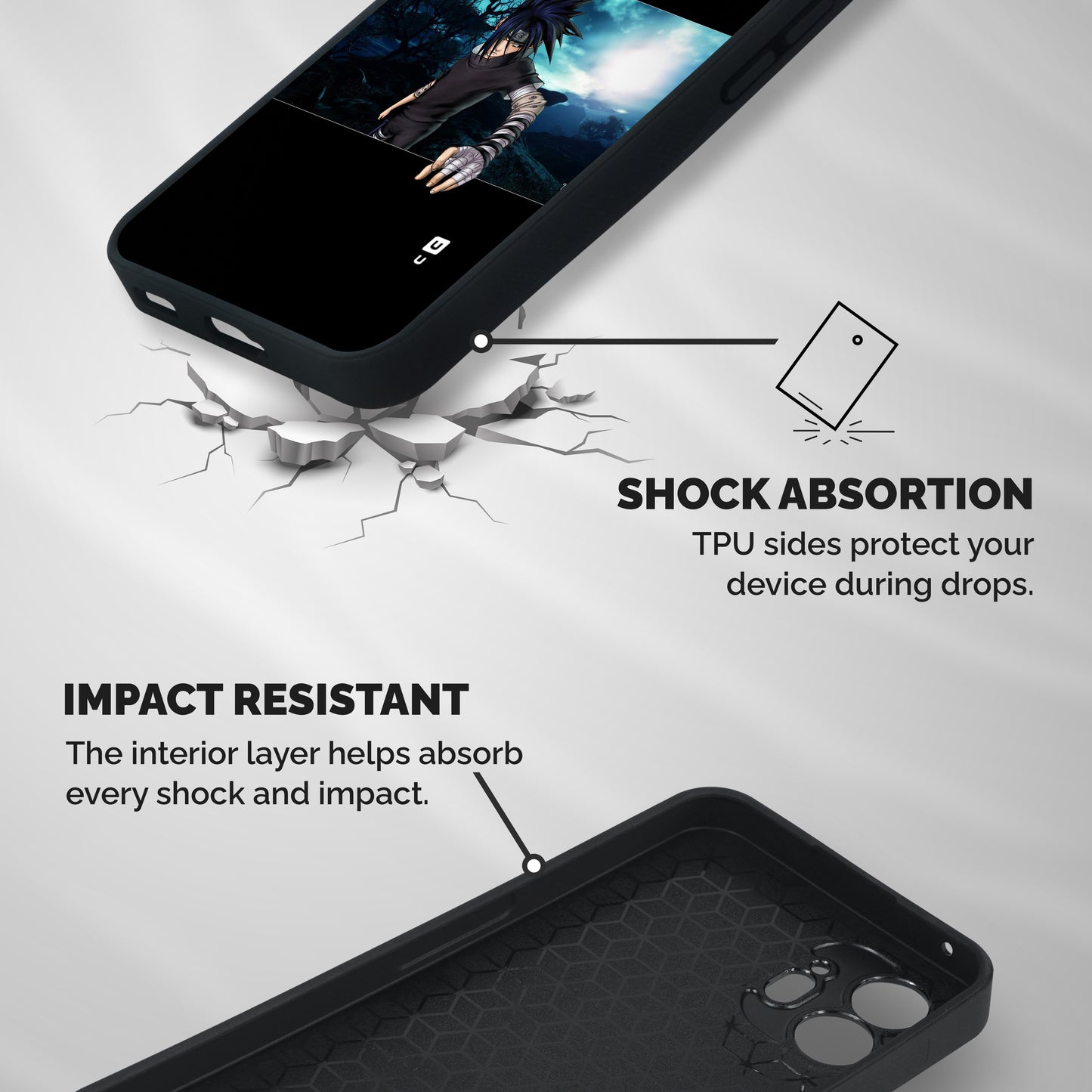 Naruto Cool Anime Night Shockproof Hybrid Protection (Metal + TPU) Back Case Cover