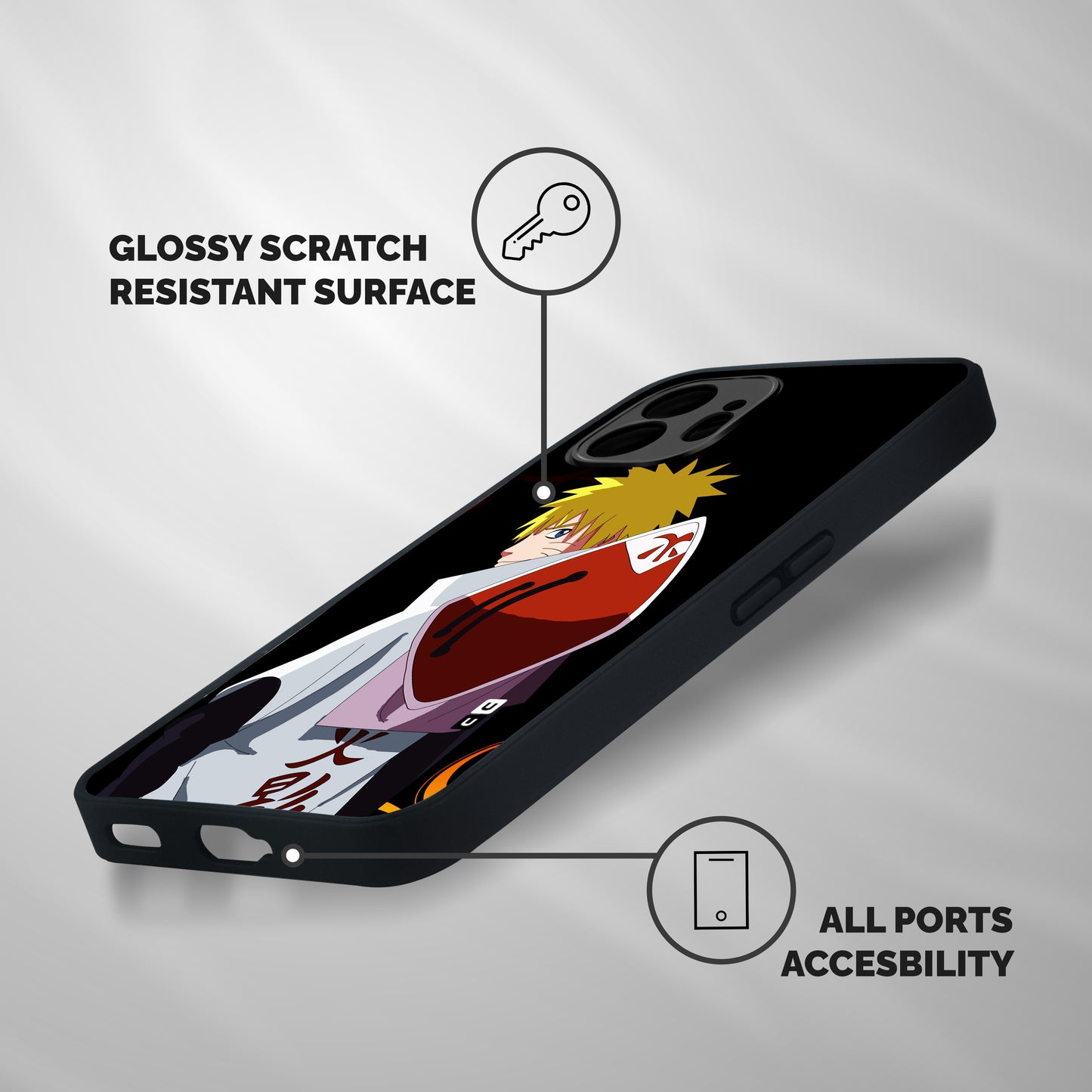Naruto Hokage Shockproof Hybrid Protection (Metal + TPU) Back Case Cover