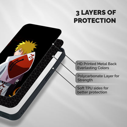 Naruto Hokage Shockproof Hybrid Protection (Metal + TPU) Back Case Cover