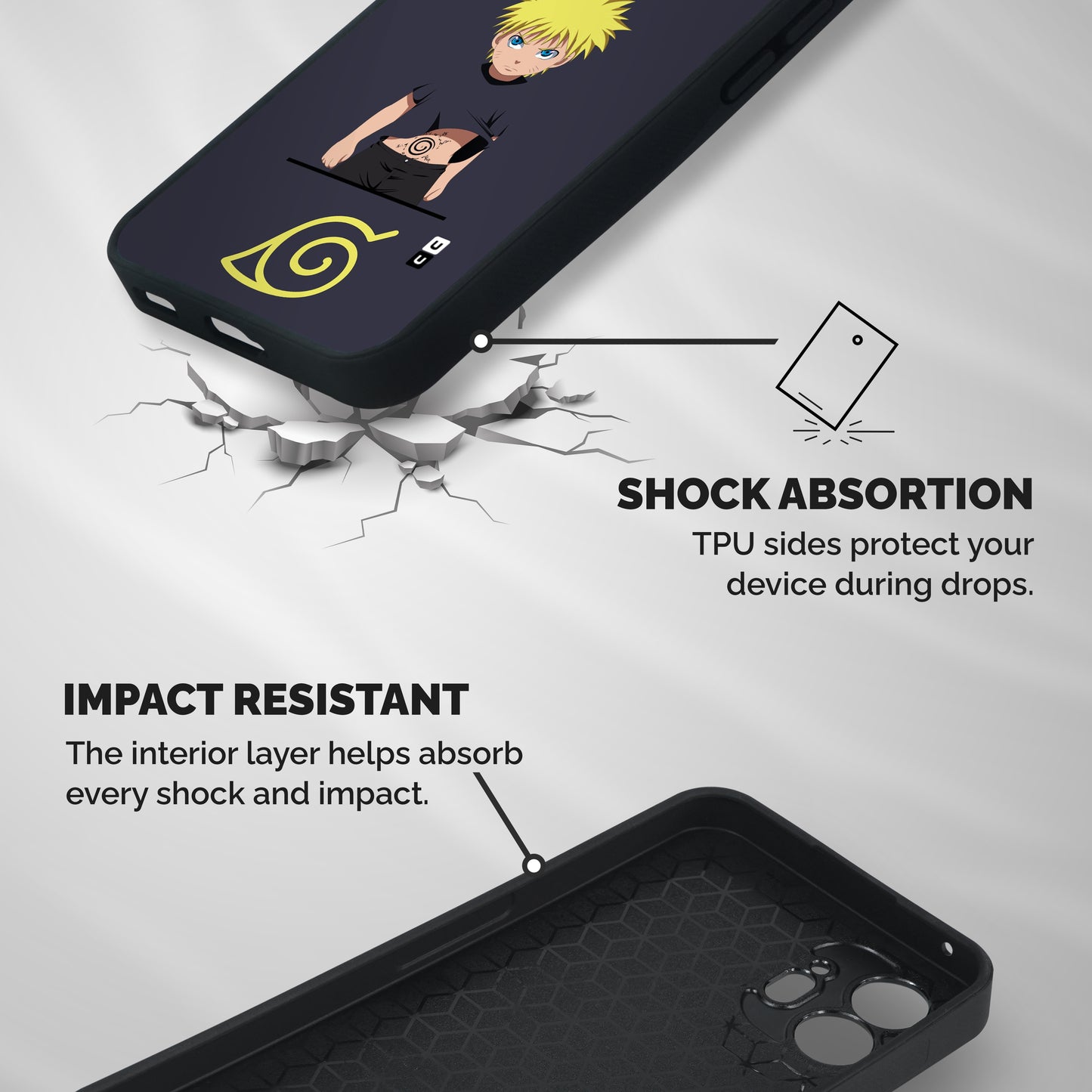 Naruto Kid Shockproof Hybrid Protection (Metal + TPU) Back Case Cover