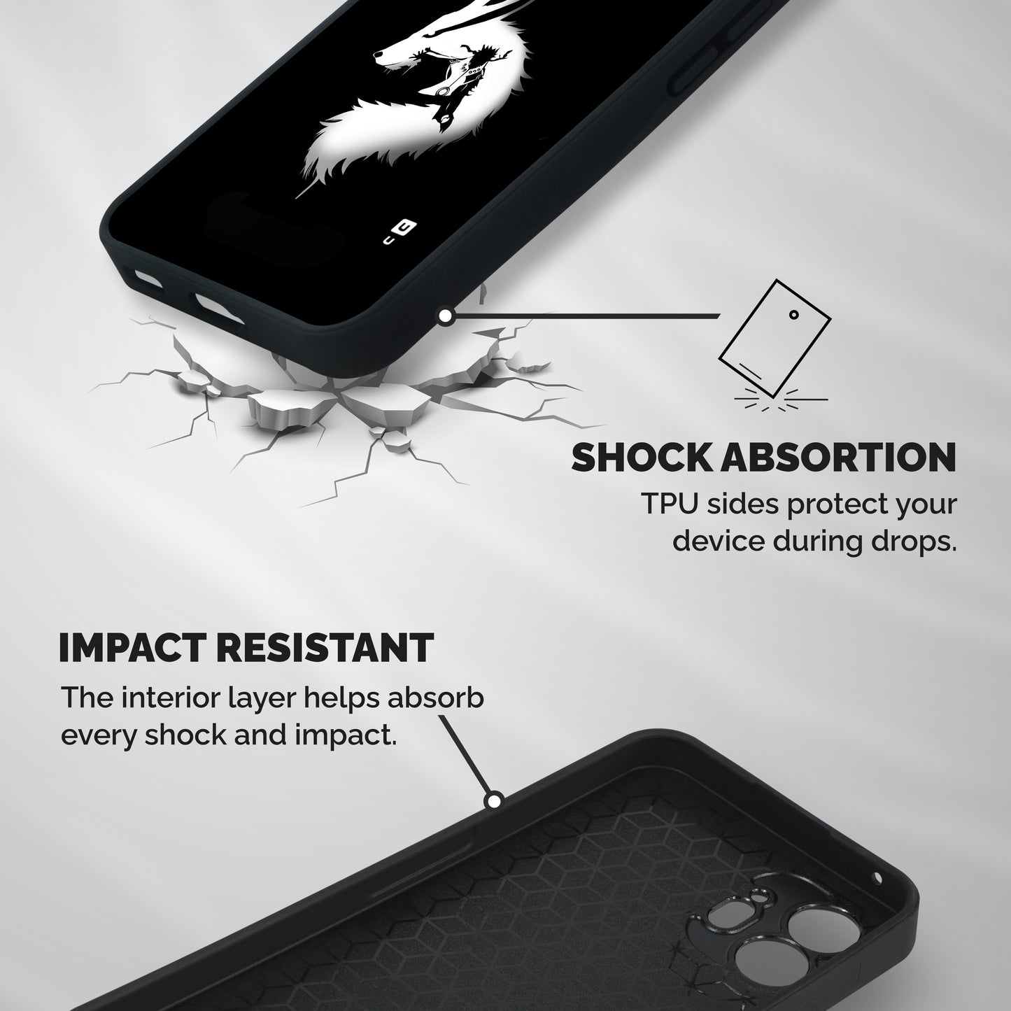 Naruto Kurama Mode Shockproof Hybrid Protection (Metal + TPU) Back Case Cover