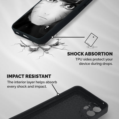 Naruto Monochrome Shockproof Hybrid Protection (Metal + TPU) Back Case Cover