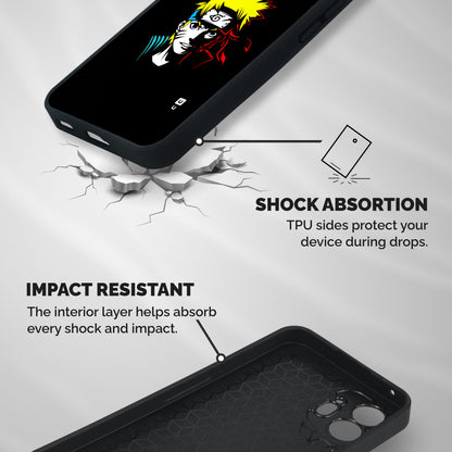 Naruto Pen Sketch Art Shockproof Hybrid Protection (Metal + TPU) Back Case Cover