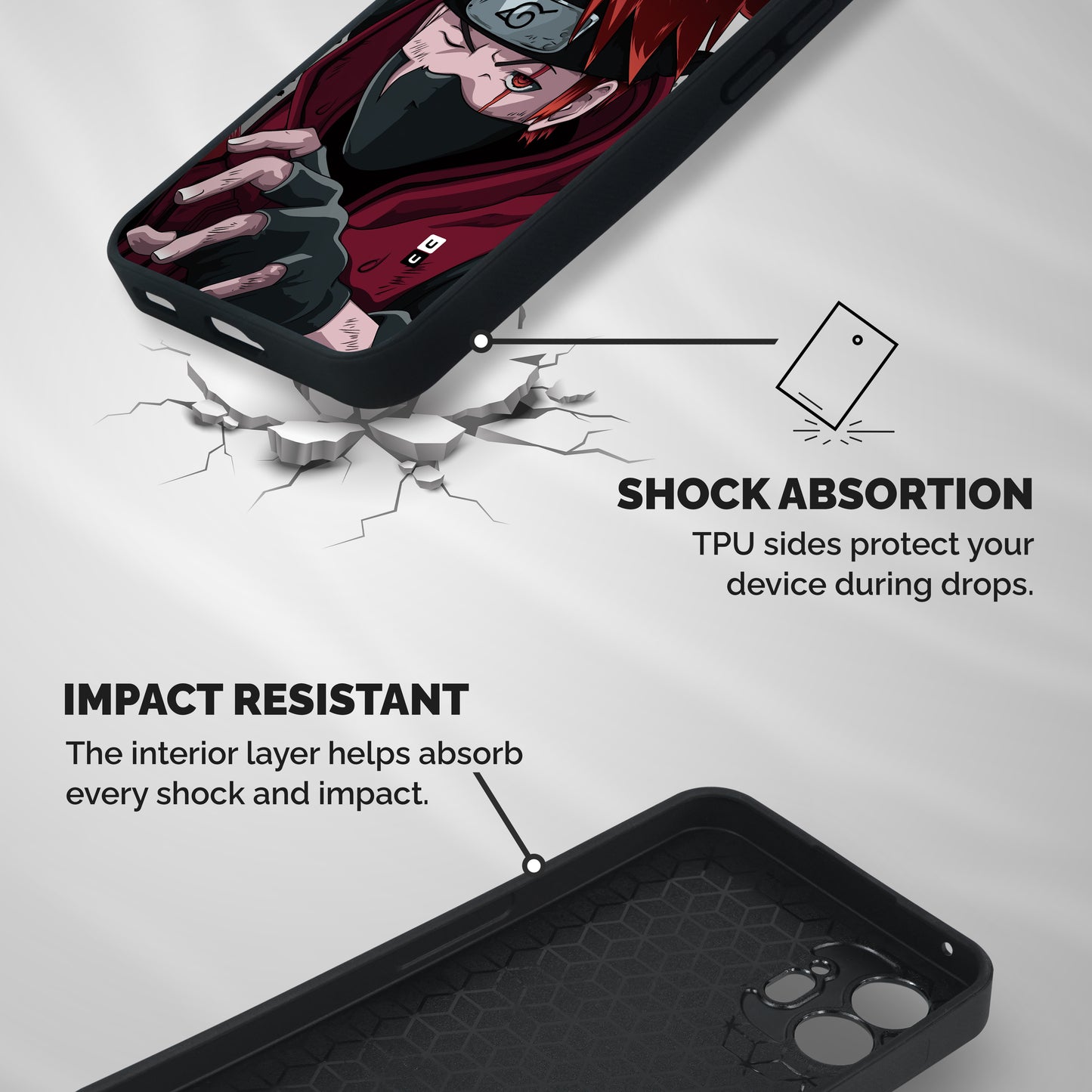 Naruto Ready Action Shockproof Hybrid Protection (Metal + TPU) Back Case Cover