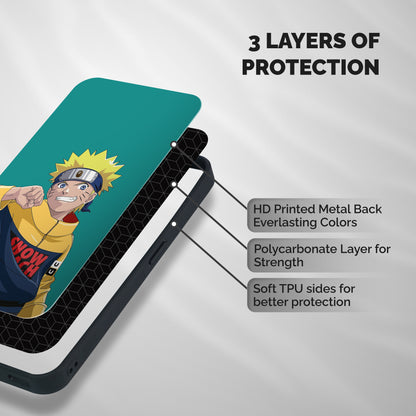 Naruto Snow Beach Art Shockproof Hybrid Protection (Metal + TPU) Back Case Cover