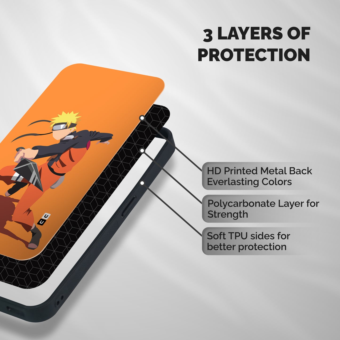 Naruto Ultimate Ninja Storm Shockproof Hybrid Protection (Metal + TPU) Back Case Cover