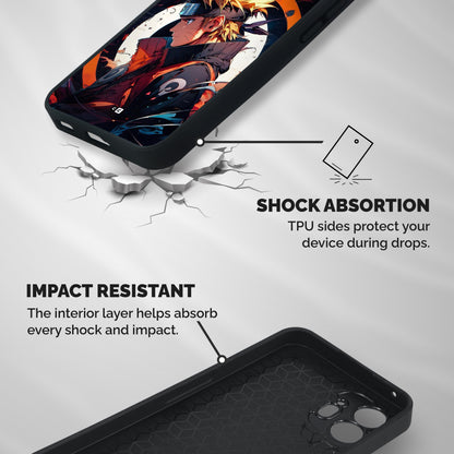 Naruto Uzumaki Combat Shockproof Hybrid Protection (Metal + TPU) Back Case Cover