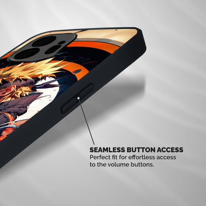 Naruto Uzumaki Combat Shockproof Hybrid Protection (Metal + TPU) Back Case Cover
