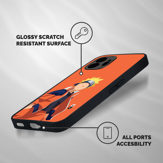 Naruto Uzumaki Minimalist Shockproof Hybrid Protection (Metal + TPU) Back Case Cover