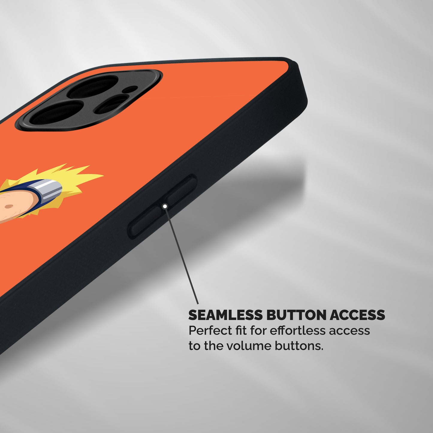 Naruto Uzumaki Minimalist Shockproof Hybrid Protection (Metal + TPU) Back Case Cover