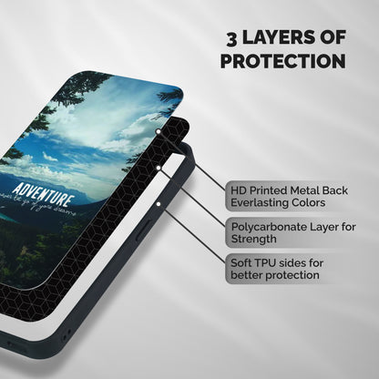 Natural Adventure Shockproof Hybrid Protection (Metal + TPU) Back Case Cover