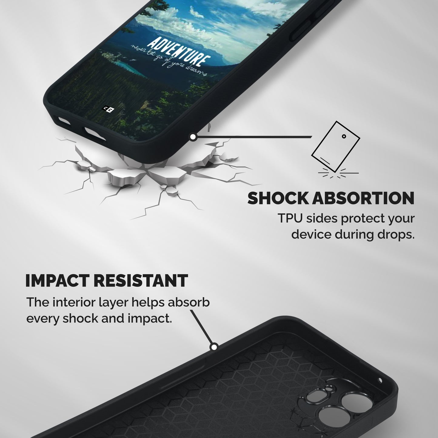 Natural Adventure Shockproof Hybrid Protection (Metal + TPU) Back Case Cover