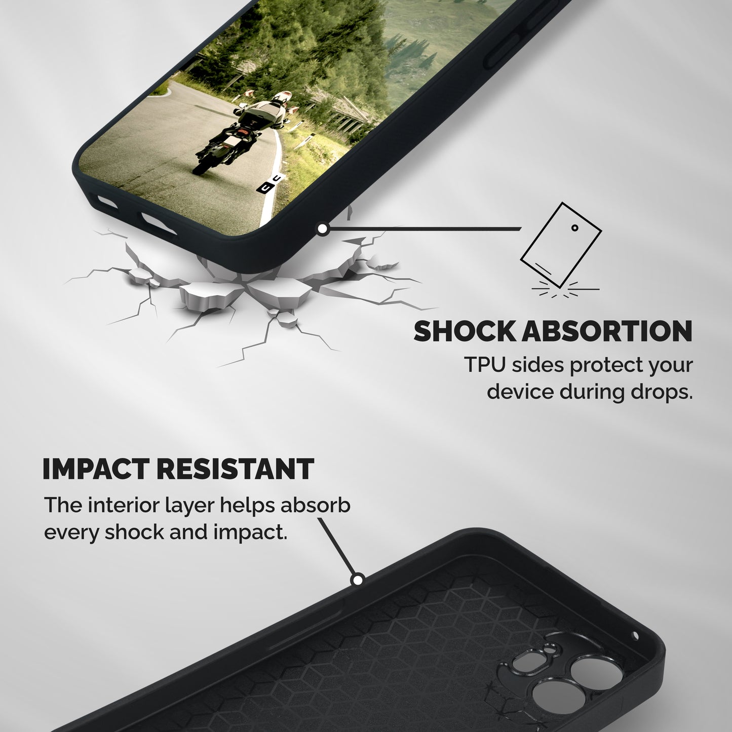Nature Bike Shockproof Hybrid Protection (Metal + TPU) Back Case Cover