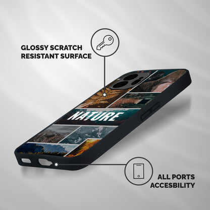 Nature Travel Shockproof Hybrid Protection (Metal + TPU) Back Case Cover
