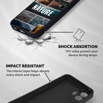 Nature Travel Shockproof Hybrid Protection (Metal + TPU) Back Case Cover