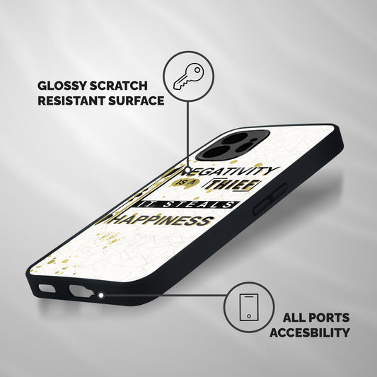Negativity Thief Shockproof Hybrid Protection (Metal + TPU) Back Case Cover