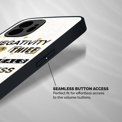 Negativity Thief Shockproof Hybrid Protection (Metal + TPU) Back Case Cover