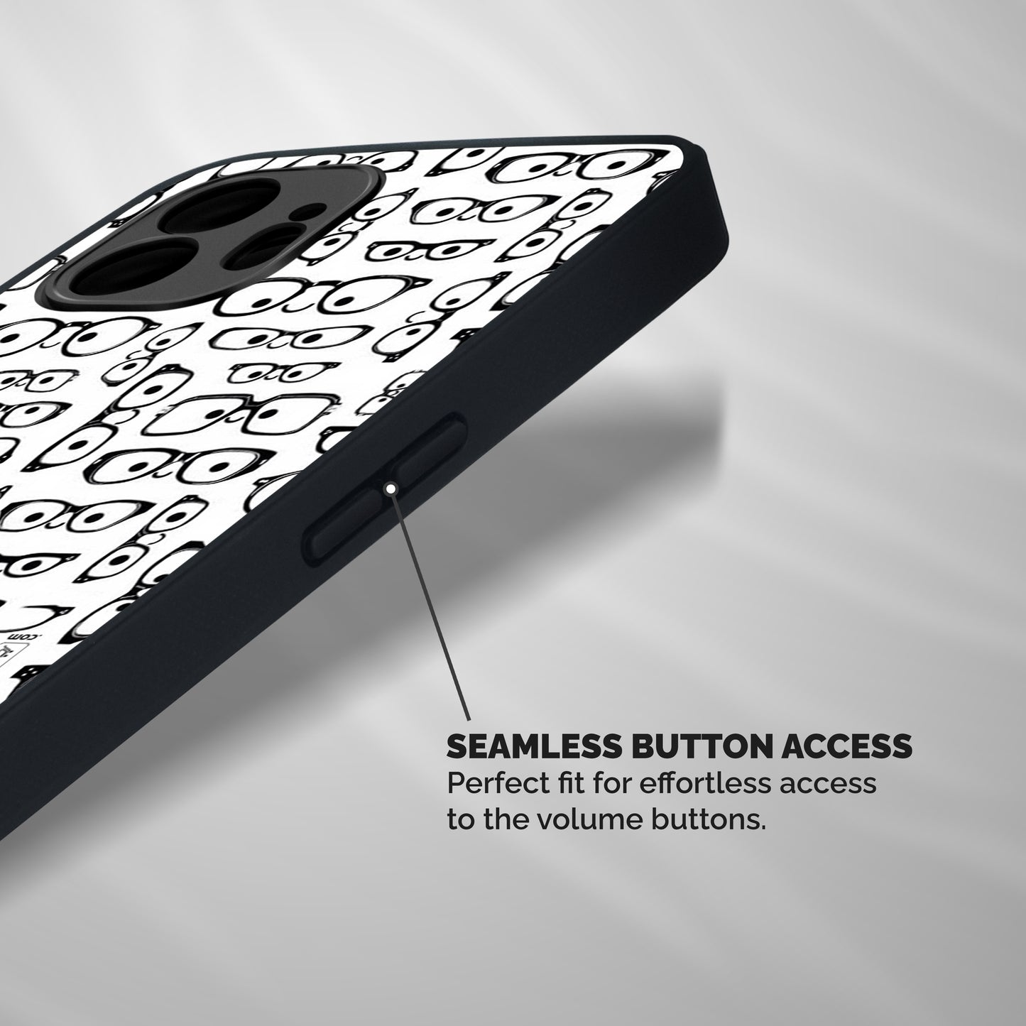 Nerdy Specs Shockproof Hybrid Protection (Metal + TPU) Back Case Cover
