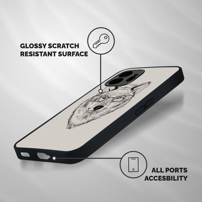 Nerdy Wolf Shockproof Hybrid Protection (Metal + TPU) Back Case Cover