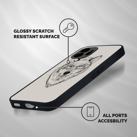 Nerdy Wolf Shockproof Hybrid Protection (Metal + TPU) Back Case Cover