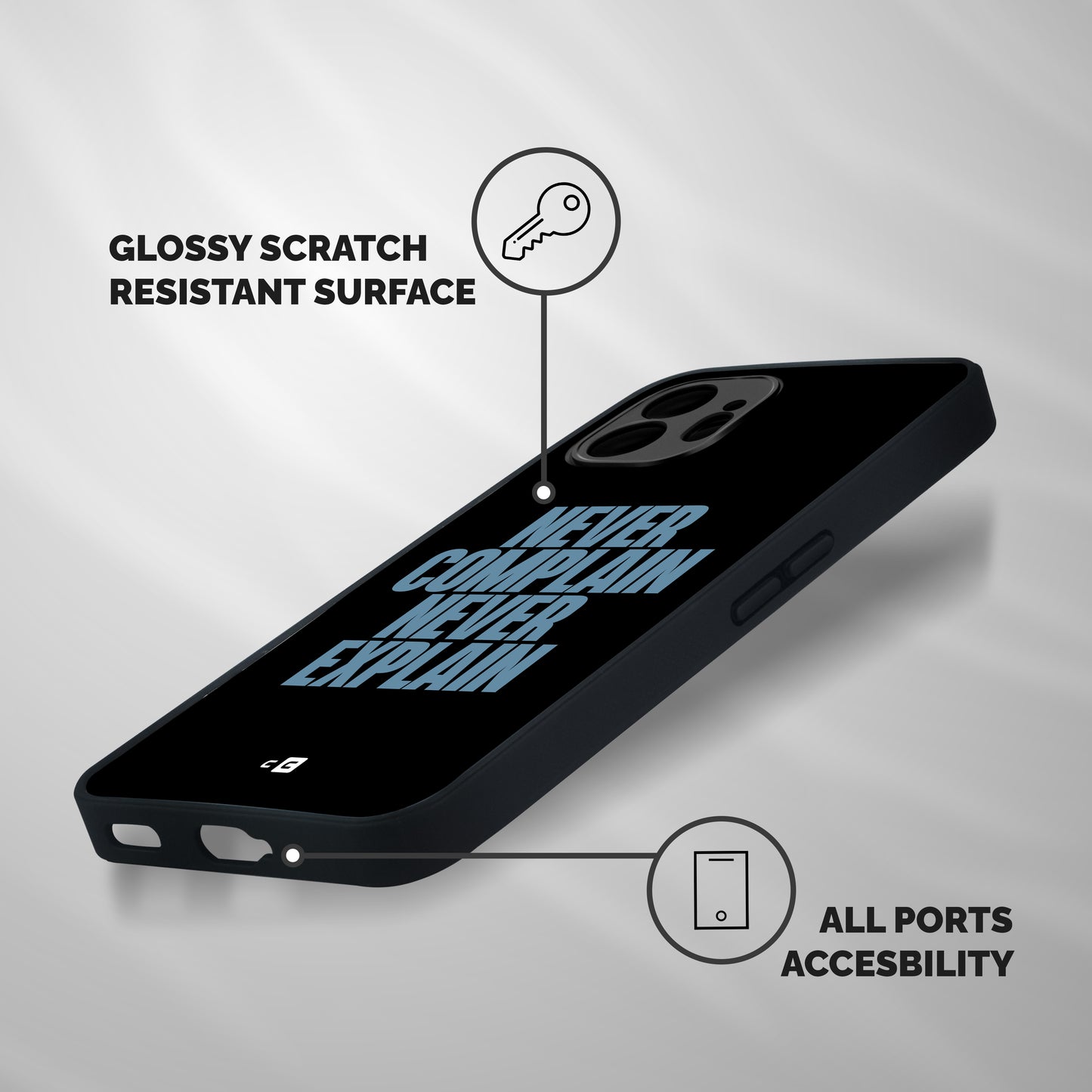 Never Complain Never Explain Shockproof Hybrid Protection (Metal + TPU) Back Case Cover
